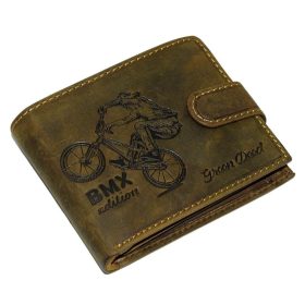  Kožená peňaženka GreenDeed s BMX vzorom
