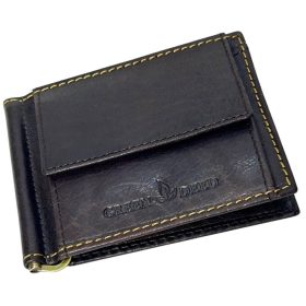    Kožená dolárová peňaženka GreenDeed tmavohnedá 11 × 9 cm