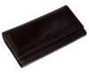  Dámska tmavohnedá kožená peňaženka S.Belmonte, aktovka 20 × 10 cm