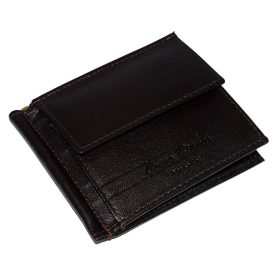    Kožená dolárová peňaženka Corvo Bianco tmavohnedá 11 × 9,2 cm