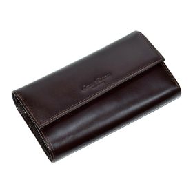    Corvo Bianco Luxusná dámska kožená peňaženka tmavohnedej farby