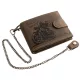  Hnedá motorkárska kožená peňaženka GreenDeed Chopper, chránená RFID