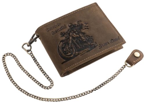  Lovecká kožená peňaženka GreenDeed s medvedím vzorom