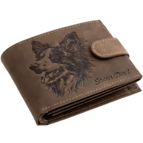    Kožená peňaženka GreenDeed s potlačou nemeckého ovčiaka, RFID