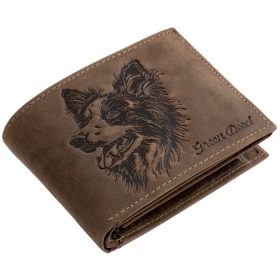    Kožená peňaženka GreenDeed s potlačou nemeckého ovčiaka, RFID