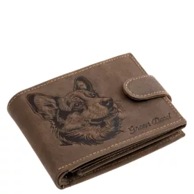    Kožená peňaženka GreenDeed s potlačou nemeckého ovčiaka, RFID