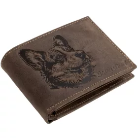    Kožená peňaženka GreenDeed s potlačou nemeckého ovčiaka, RFID