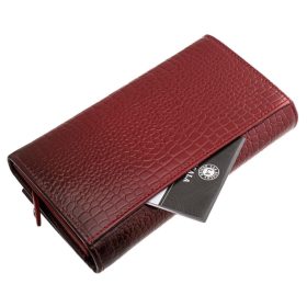  Dámska kožená peňaženka La Scala červená