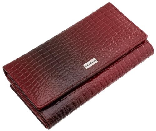  Dámska kožená peňaženka La Scala červená