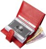  Červený kožený držiak na karty La Scala s vypínačom