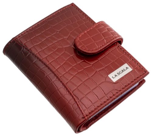  Červený kožený držiak na karty La Scala s vypínačom