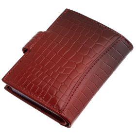  Červený kožený držiak na karty La Scala s vypínačom