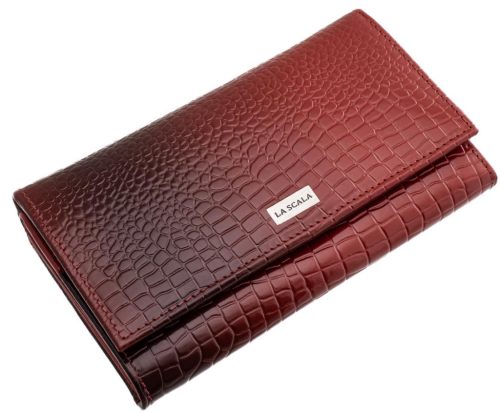  Dámska kožená peňaženka La Scala červená