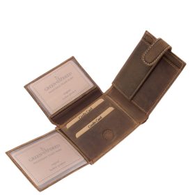    Kožená peňaženka s rybárskym klipom GreenDeed so vzorom šťuky 12 x 9,5 cm