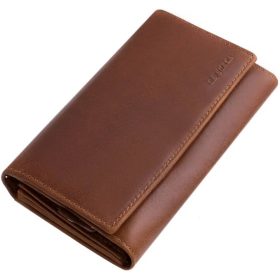    La Scala čierna dámska veľká kožená peňaženka 19 x 10 cm