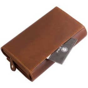    La Scala čierna dámska veľká kožená peňaženka 19 x 10 cm