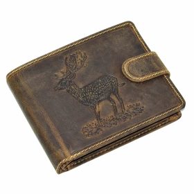    Kožená patentovaná peňaženka GreenDeed so vzorom jeleňa