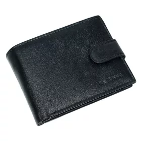  Kožená pánska peňaženka La Scala čierna 12,5 x 9,2 cm
