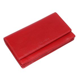    La Scala červená dámska veľká kožená peňaženka 17 x 10 cm