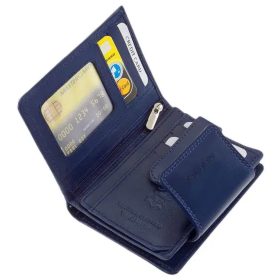 Dámska kožená peňaženka La Scala tyrkysová 13 × 10 cm