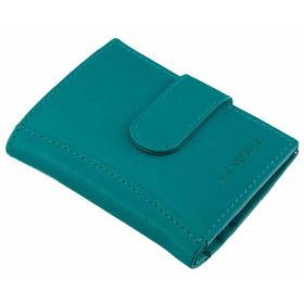    La Scala fialový kožený držiak na karty s komplexným remienkom