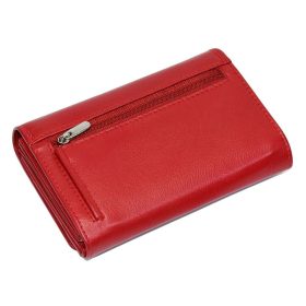    Dámska kožená peňaženka La Scala červenej farby 15 × 10,5 cm