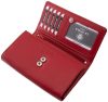  Červená veľká dámska kožená peňaženka La Scala