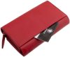  Červená veľká dámska kožená peňaženka La Scala
