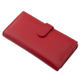    La Scala červená dámska veľká kožená peňaženka 19 x 10,5 cm