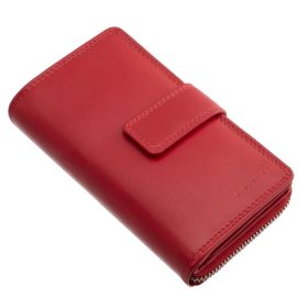    La Scala červená dámska veľká kožená peňaženka 19 x 10,5 cm