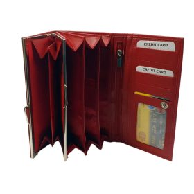  Dámska kožená peňaženka La Scala červená