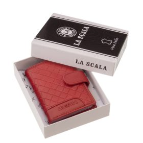  Dámska kožená peňaženka La Scala béžová 16 × 10 cm