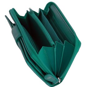  Dámska kožená peňaženka La Scala béžová 16 × 10 cm