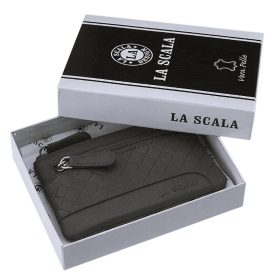  Červená kožená kľúčenka La Scala 12,5 × 7,5 cm