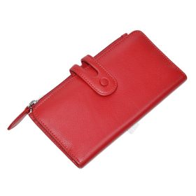    La Scala červená dámska veľká kožená peňaženka 19 x 10,5 cm