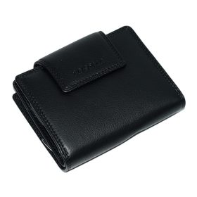  Dámska kožená peňaženka La Scala cross strap, čierna