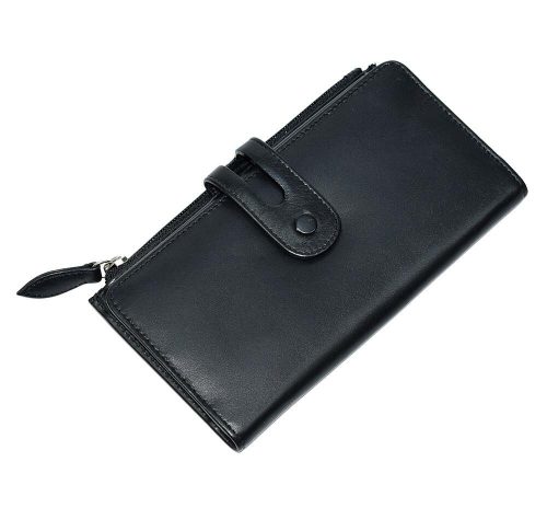  La Scala čierna dámska veľká kožená peňaženka 19 x 10,5 cm