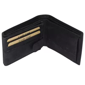    Čierna pánska kožená peňaženka GreenDeed, RFID 10,5 × 8,5 cm