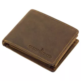    Pánska hnedá kožená peňaženka GreenDeed v darčekovej krabičke 10,5 × 8 cm