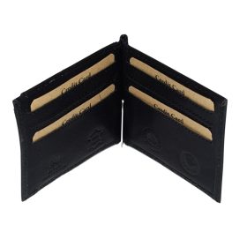    Čierna kožená dolárová peňaženka GreenDeed 11,8 × 9,2 cm