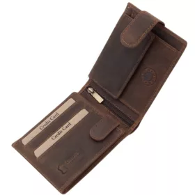    Rybárska kožená peňaženka GreenDeed so vzorom šťuky 12,3 x 9 cm