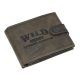  Pánska športová kožená peňaženka Wild Beast tmavohnedá 12x9,5 cm