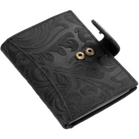  GreenDeed tmavohnedý kožený držiak na karty s klipom