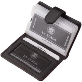  Červený kožený držiak na karty La Scala s vypínačom