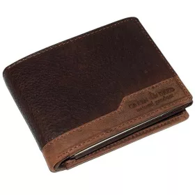    Pánska tmavohnedá kožená peňaženka GreenDeed 12 × 9,5 cm