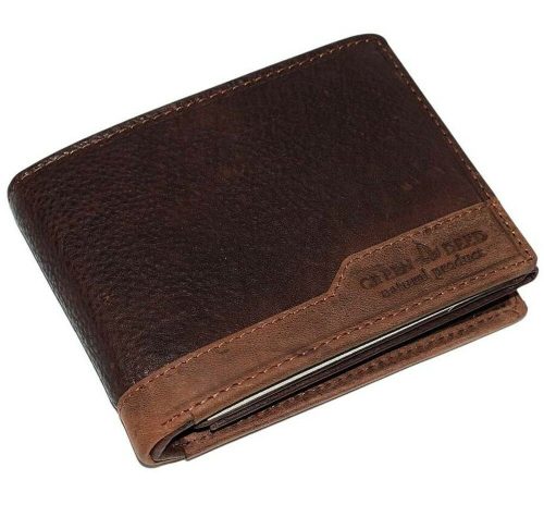  Pánska tmavohnedá kožená peňaženka GreenDeed 12 × 9,5 cm