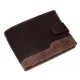  GreenDeed klipsová pánska tmavohnedá kožená peňaženka 12,5 × 10 cm