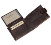  GreenDeed klipsová pánska tmavohnedá kožená peňaženka 12,5 × 10 cm