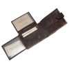  GreenDeed klipsová pánska tmavohnedá kožená peňaženka 12,5 × 10 cm