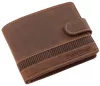  GreenDeed klipsová, pánska hnedá kožená peňaženka 12 × 9,5 cm